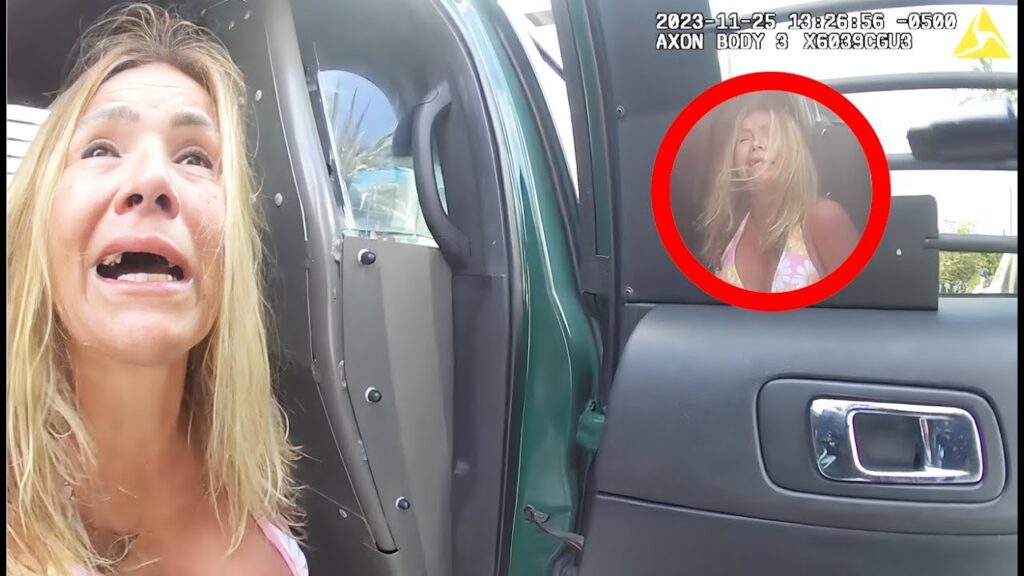 Fitness Model Has Complete Meltdown Before Drop-Kicking Police Officer