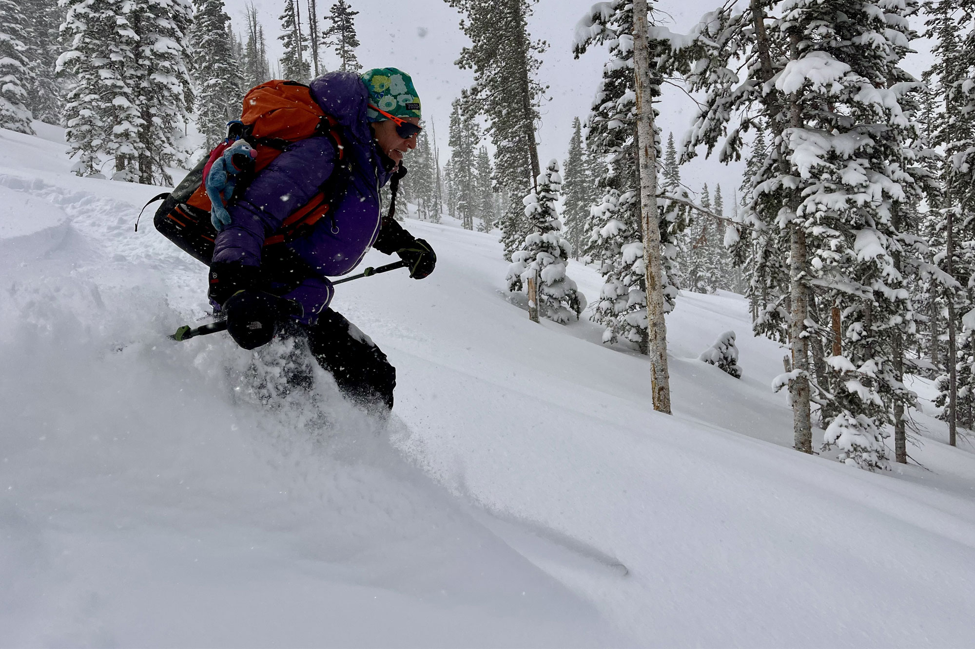 Black Diamond Helio Carbon 88 Skis on tthe slopes
