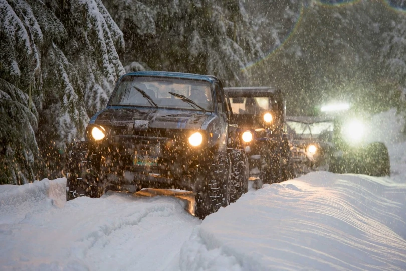 snow wheeling