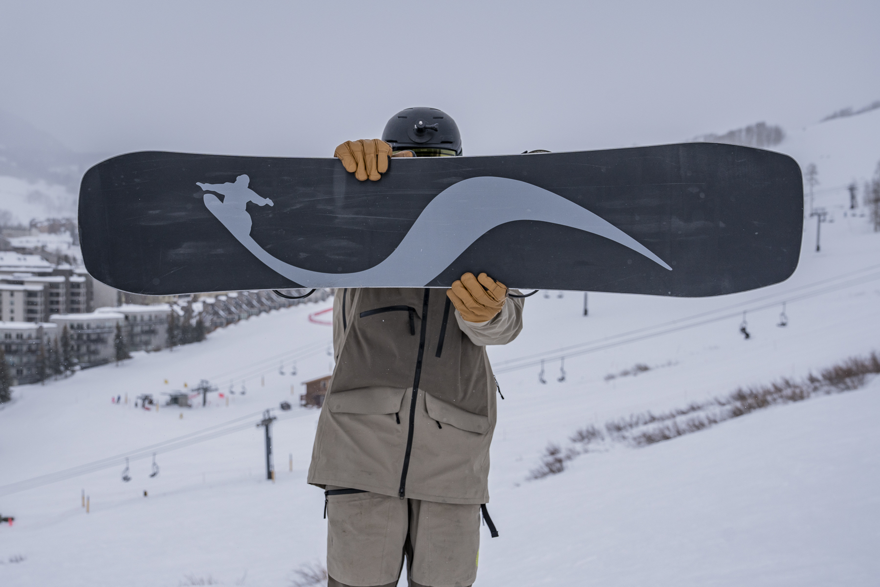 Full Base View with Rider Holding It Up