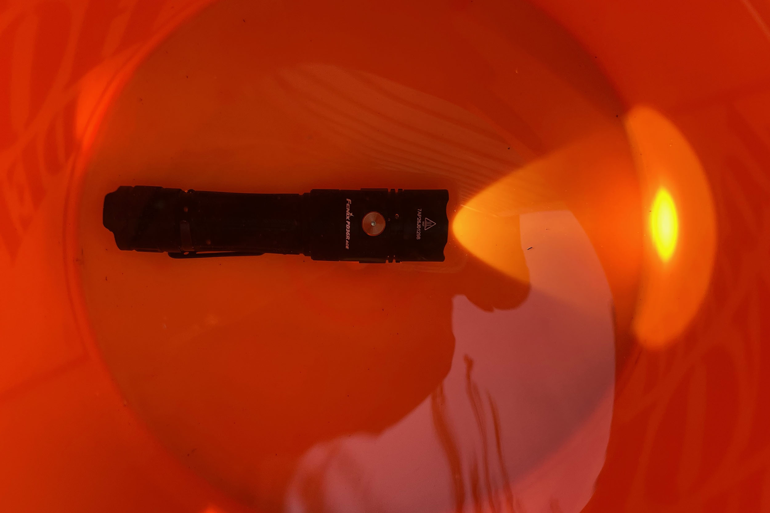 Fenix PD36R ACE submerged in water