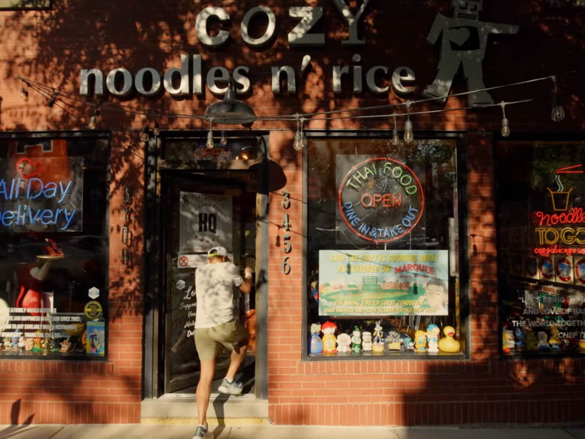 Chef Tee heads into his restaurant, Cozy Noodles n’ Rice