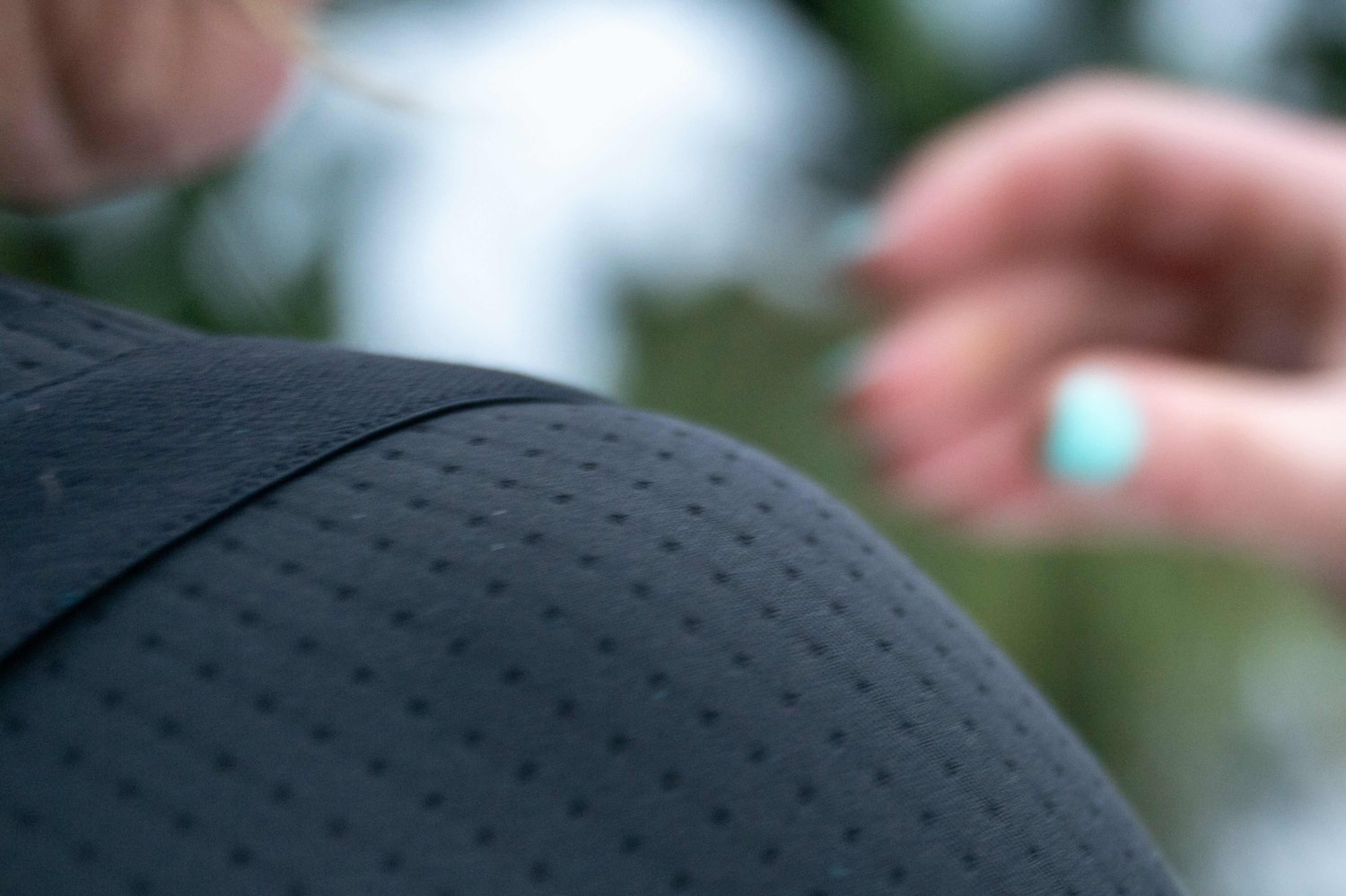Close-up of a person wearing The North Face Women’s FD Pro 160 Crew