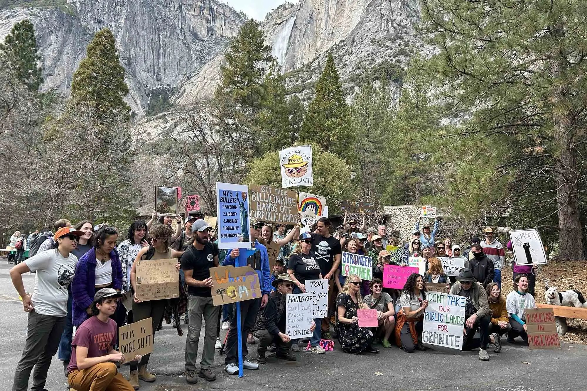 yosemite national park protest March 22