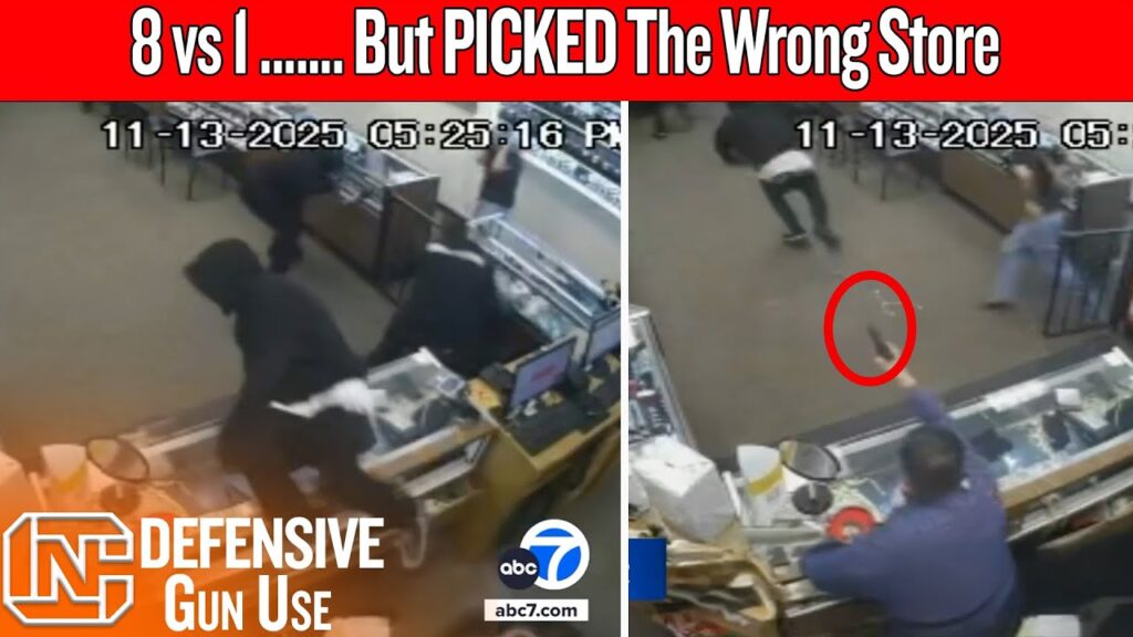 8 Masked Thieves vs 1 Armed Store Owner — Guess Who Ran