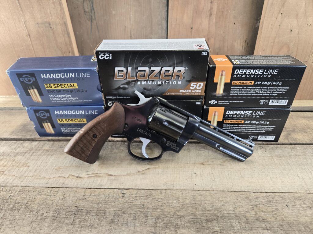 Zastava M83 15-yard groups with 158gr and 125gr loads