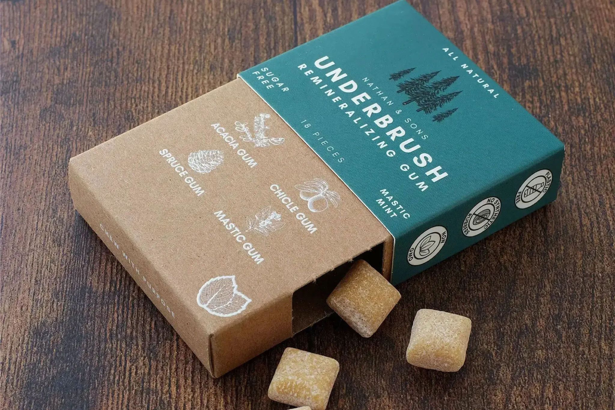 Chewing gum on table