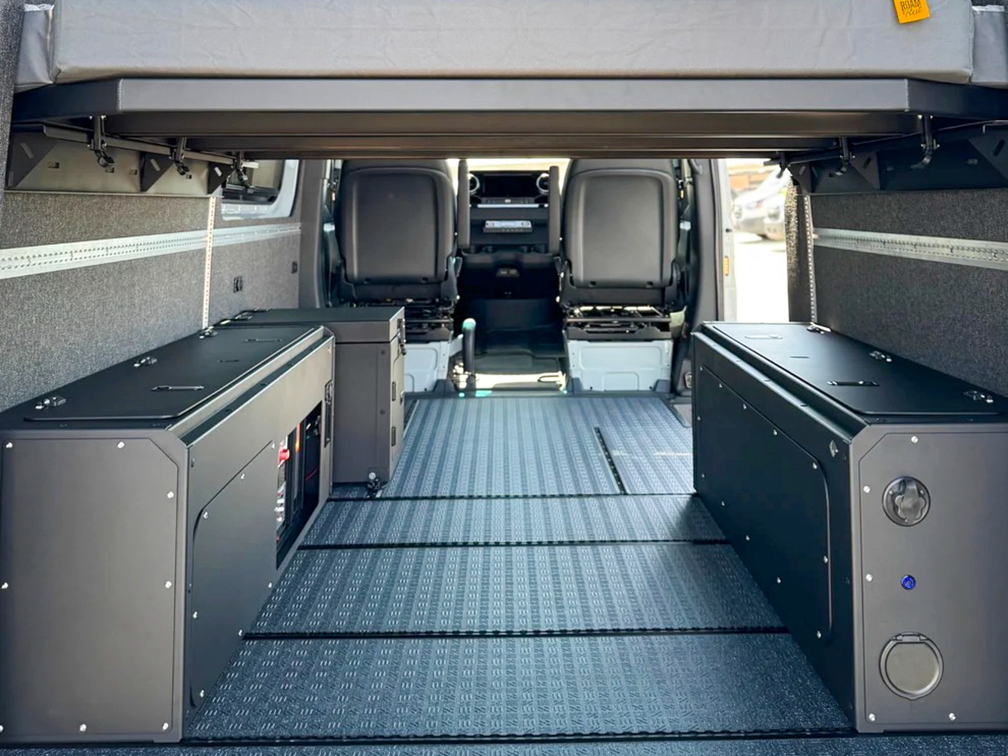 Lost Hiway campervan Narrow Fender Boxes and Platform Bed