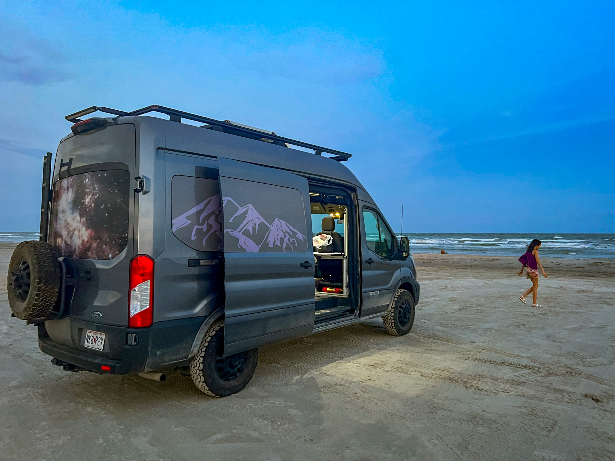 Vandoit campervan on a beach