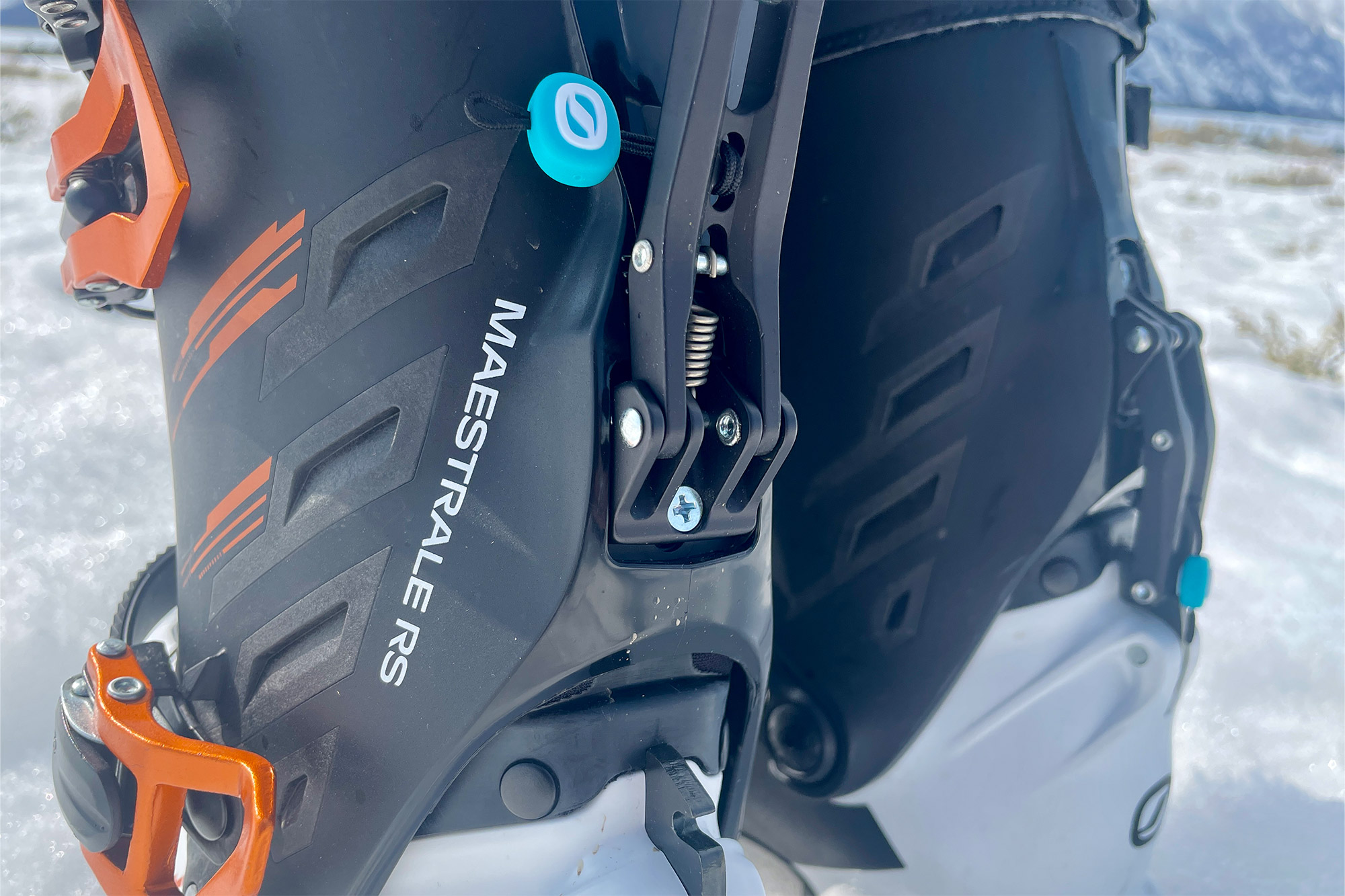 A detail shot of the Maestrale RS cuff and hardware