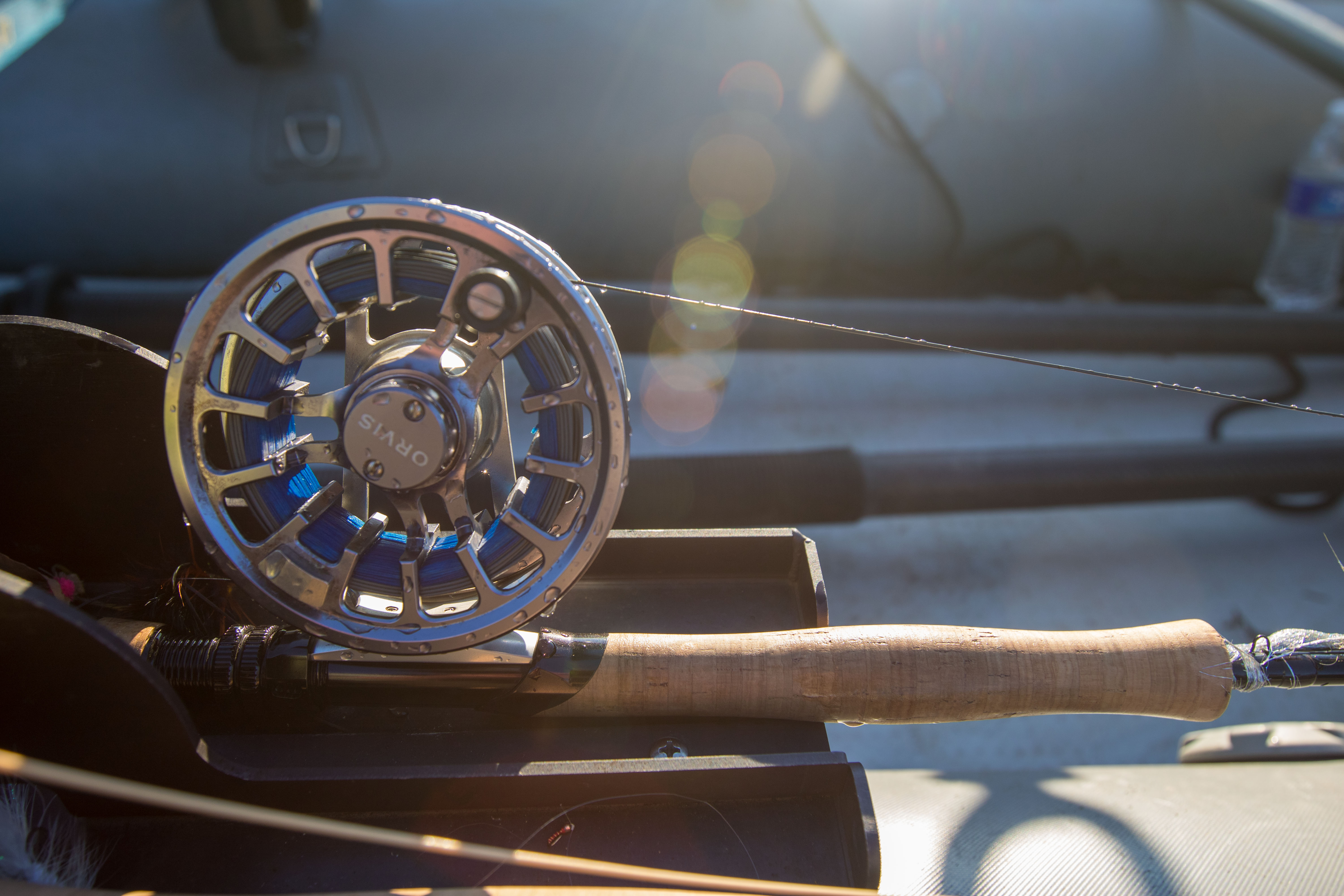 An Orvis fly reel on the newly designed reel seat of the G. Loomis Asquith/