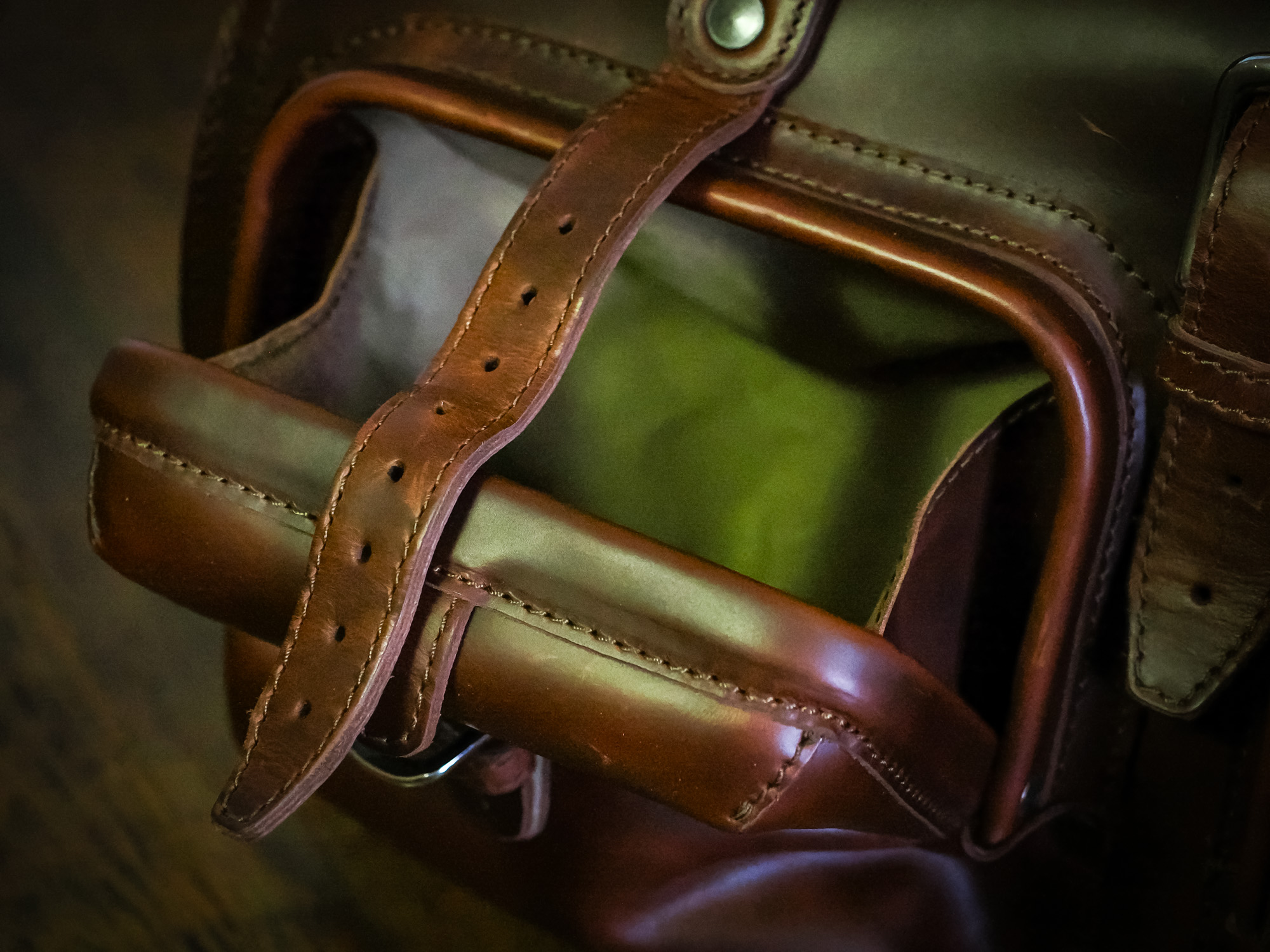 Saddleback Leather Company open pocket in Deep Pocket Duffel