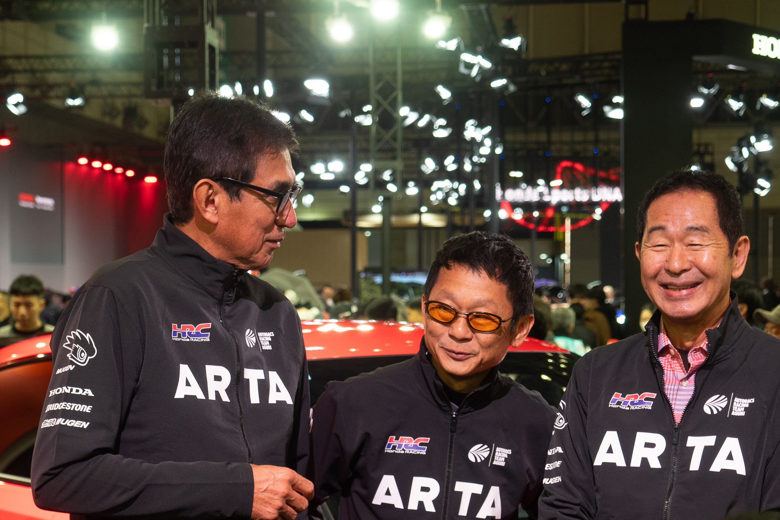 Aguri Suzuki (former F1 driver), unknown, Keichi Tsuchiya (the original Drift King) | Tokyo Auto Salon 2026