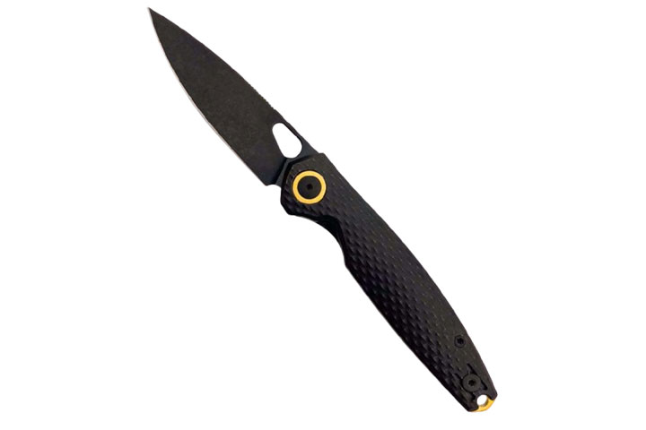 GiantMouse ACE REO Black and Brass knife