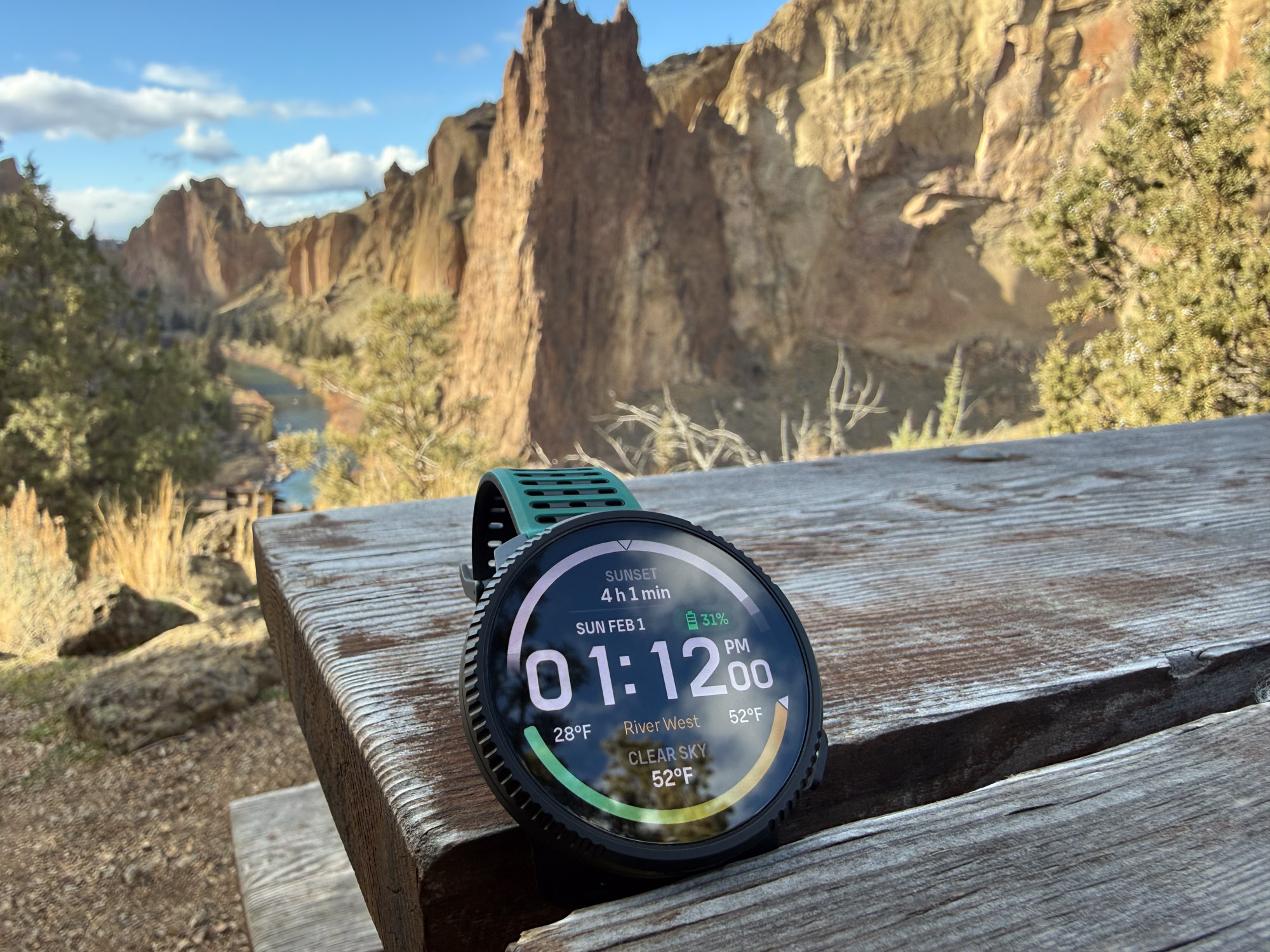 the suunto vertical 2 watch in smith rock in oregon