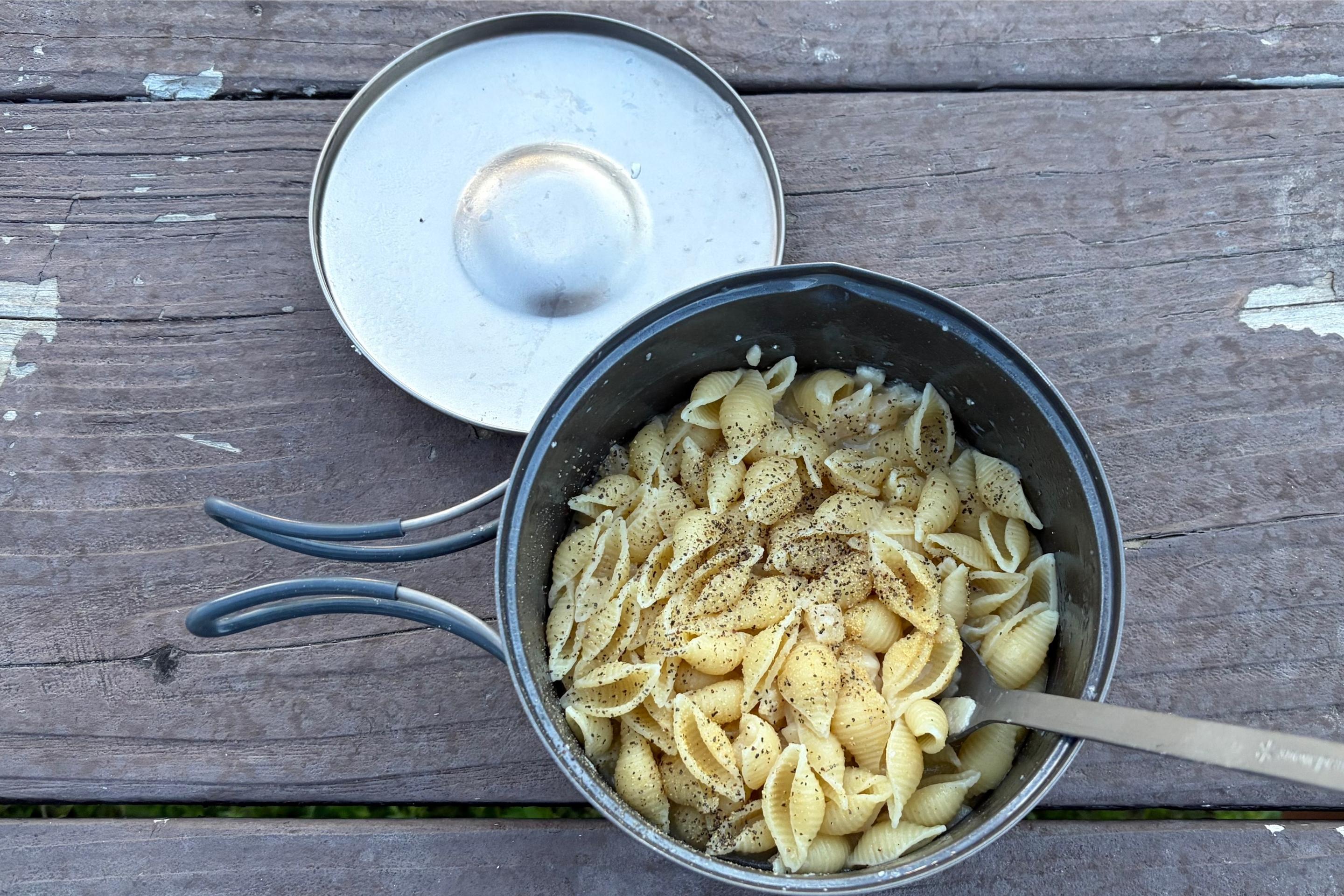 pot with noodles inside