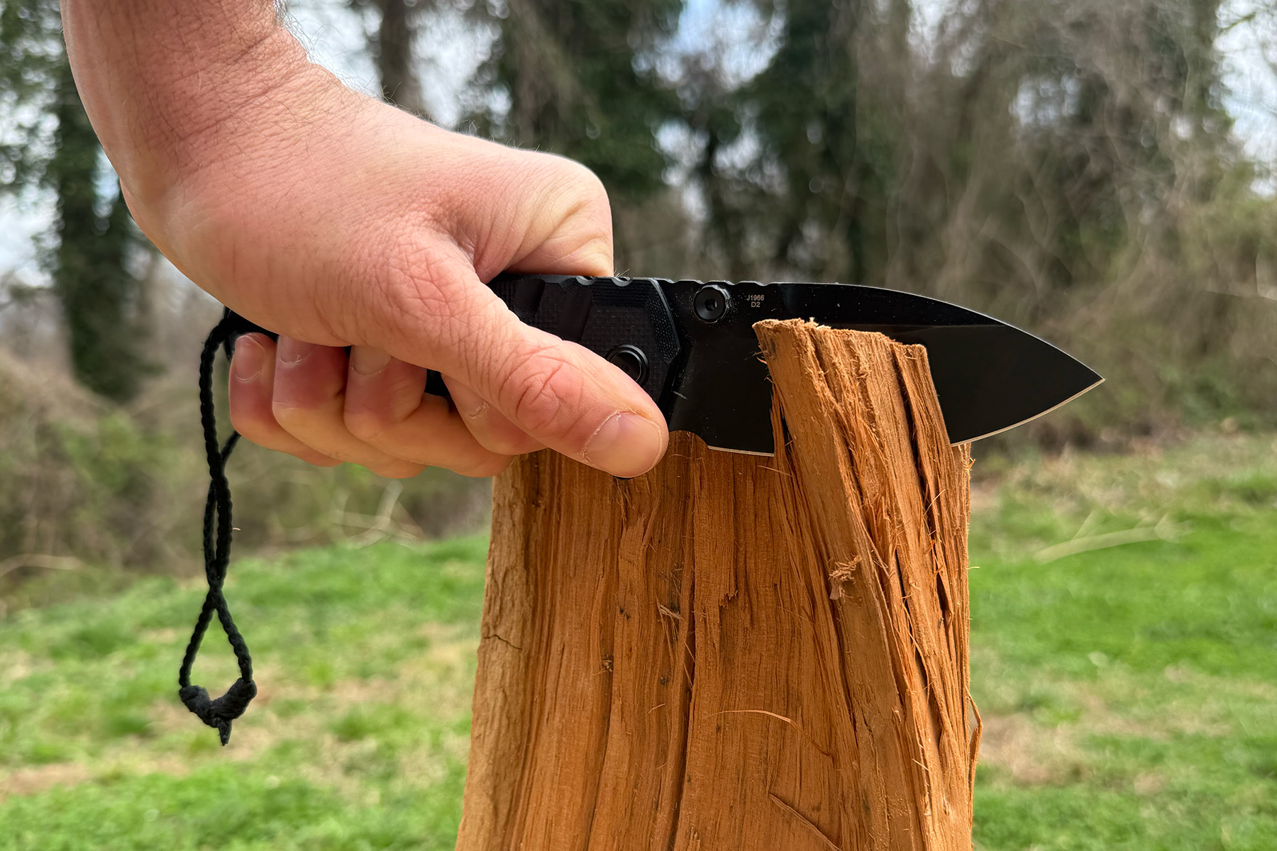 cjrb tundra batoning in log