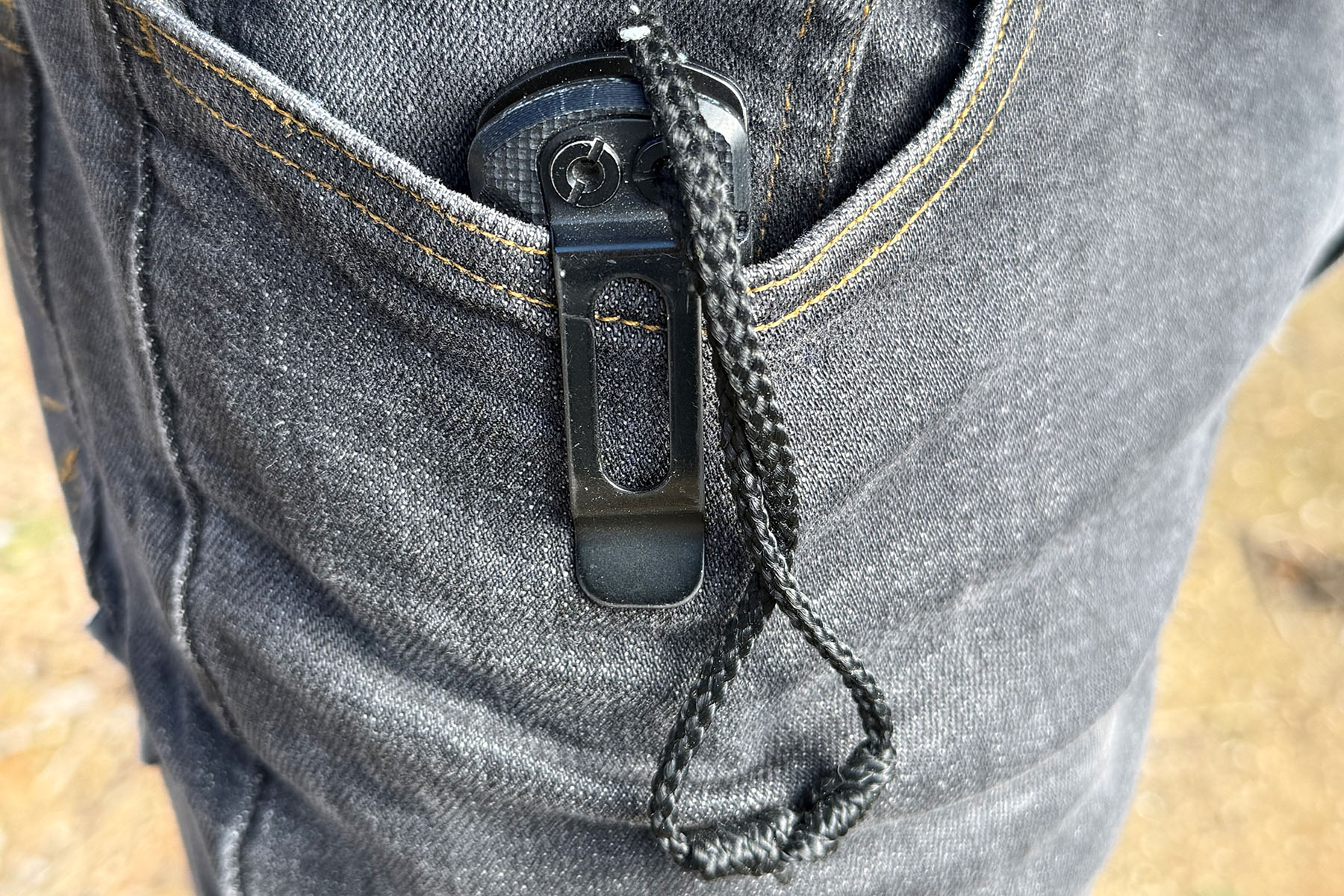 pocket knife in pocket
