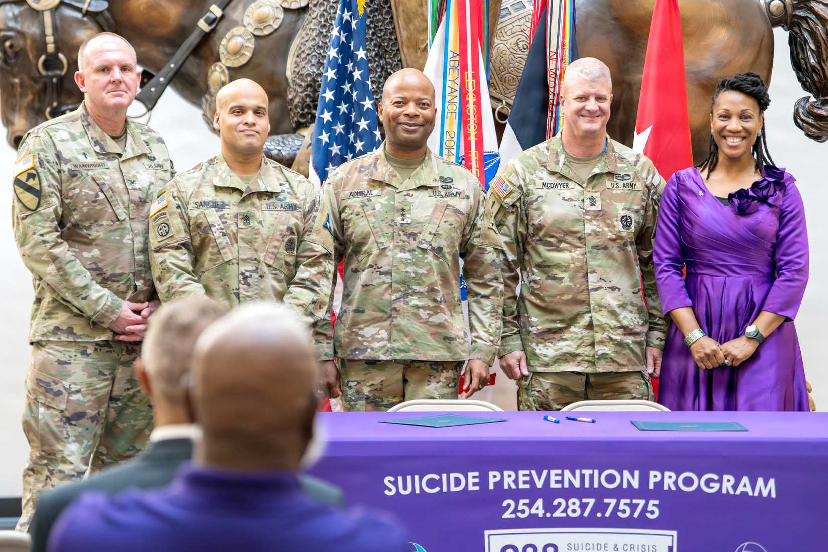 This work, Suicide Prevention Proclamation Signing at III Armored Corps & Fort Hood [Image 19 of 19], by Christopher Davis, identified by DVIDS, must comply with the restrictions shown on