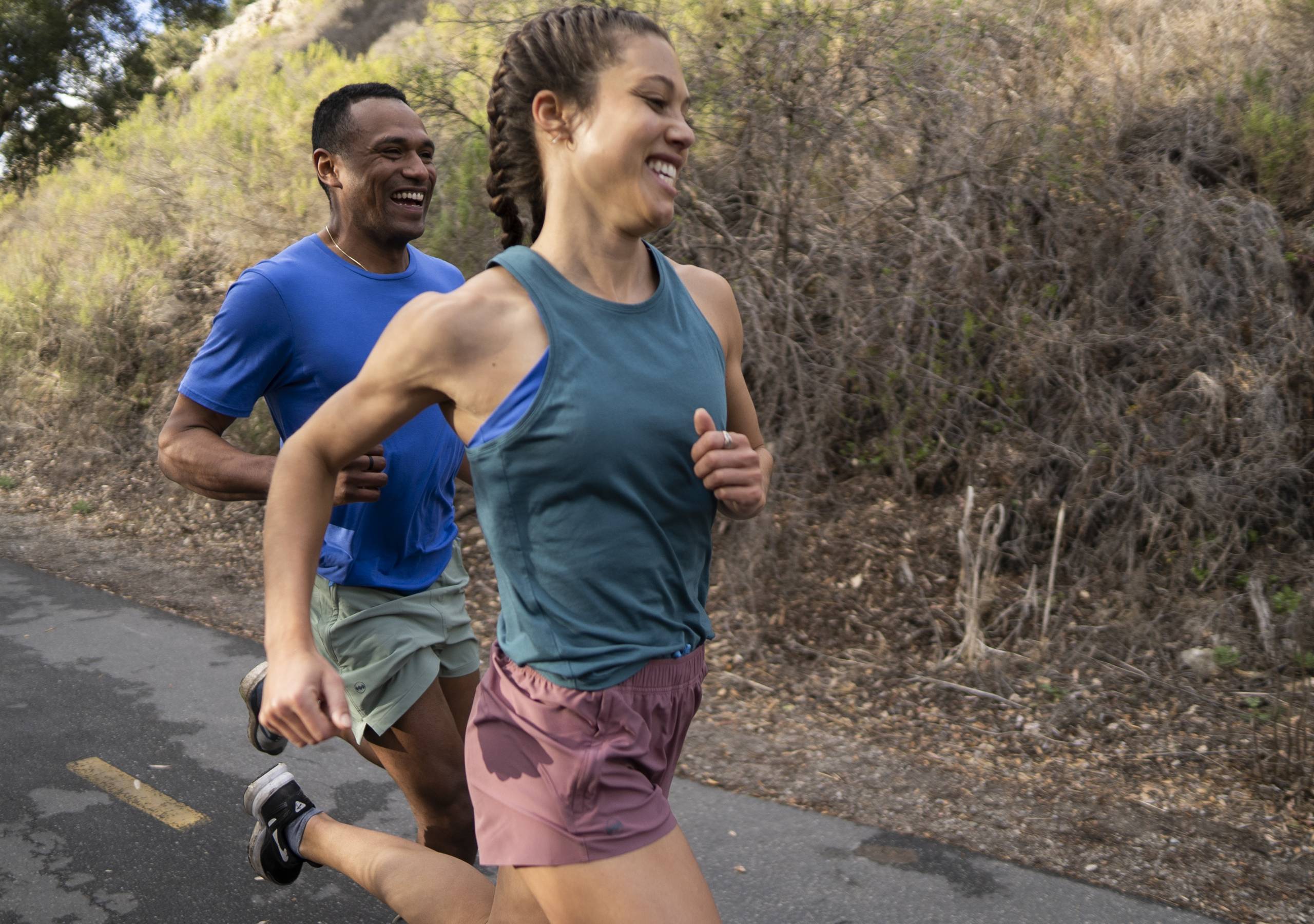 Janji AFO Vent apparel on runners