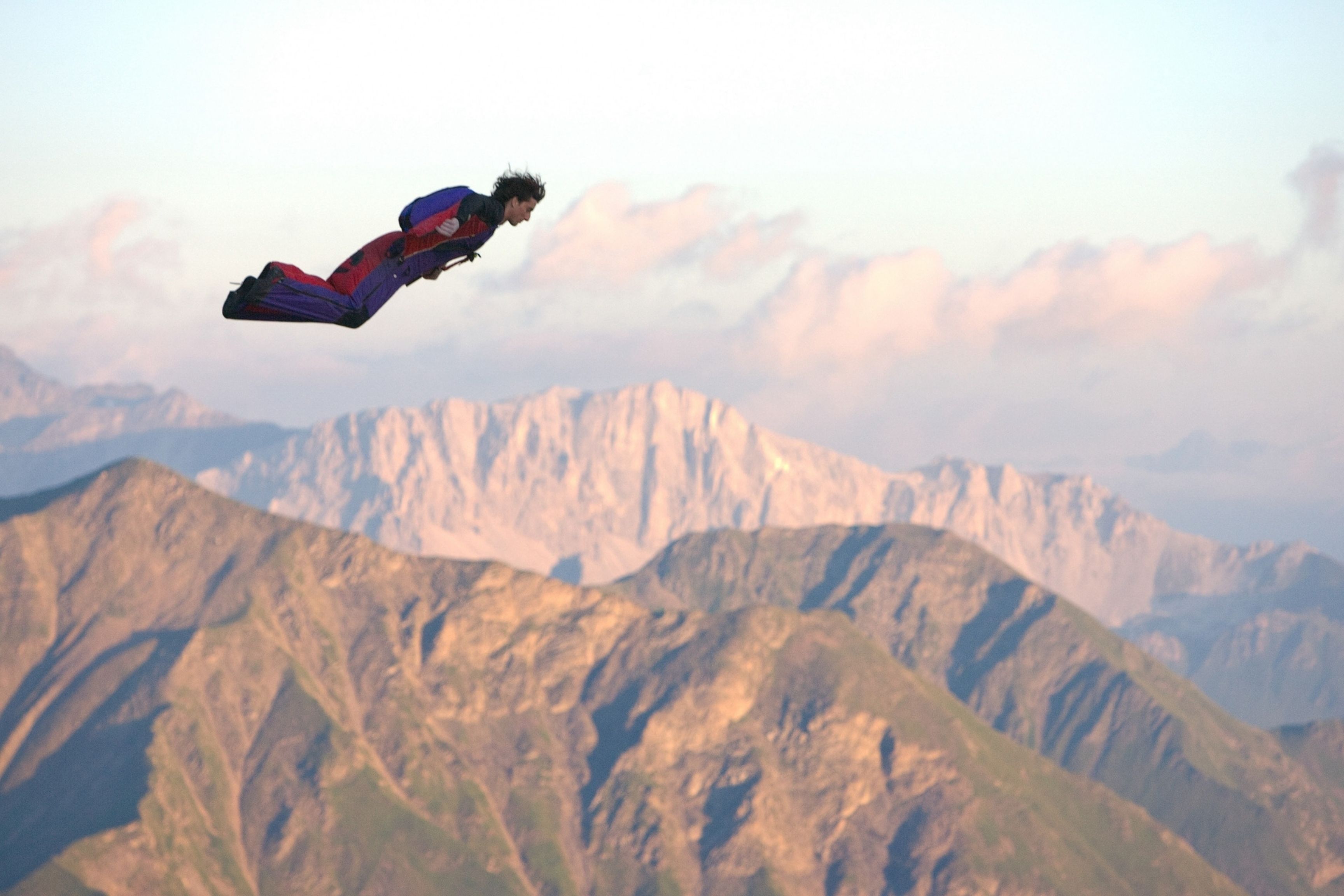 man in wingsuit