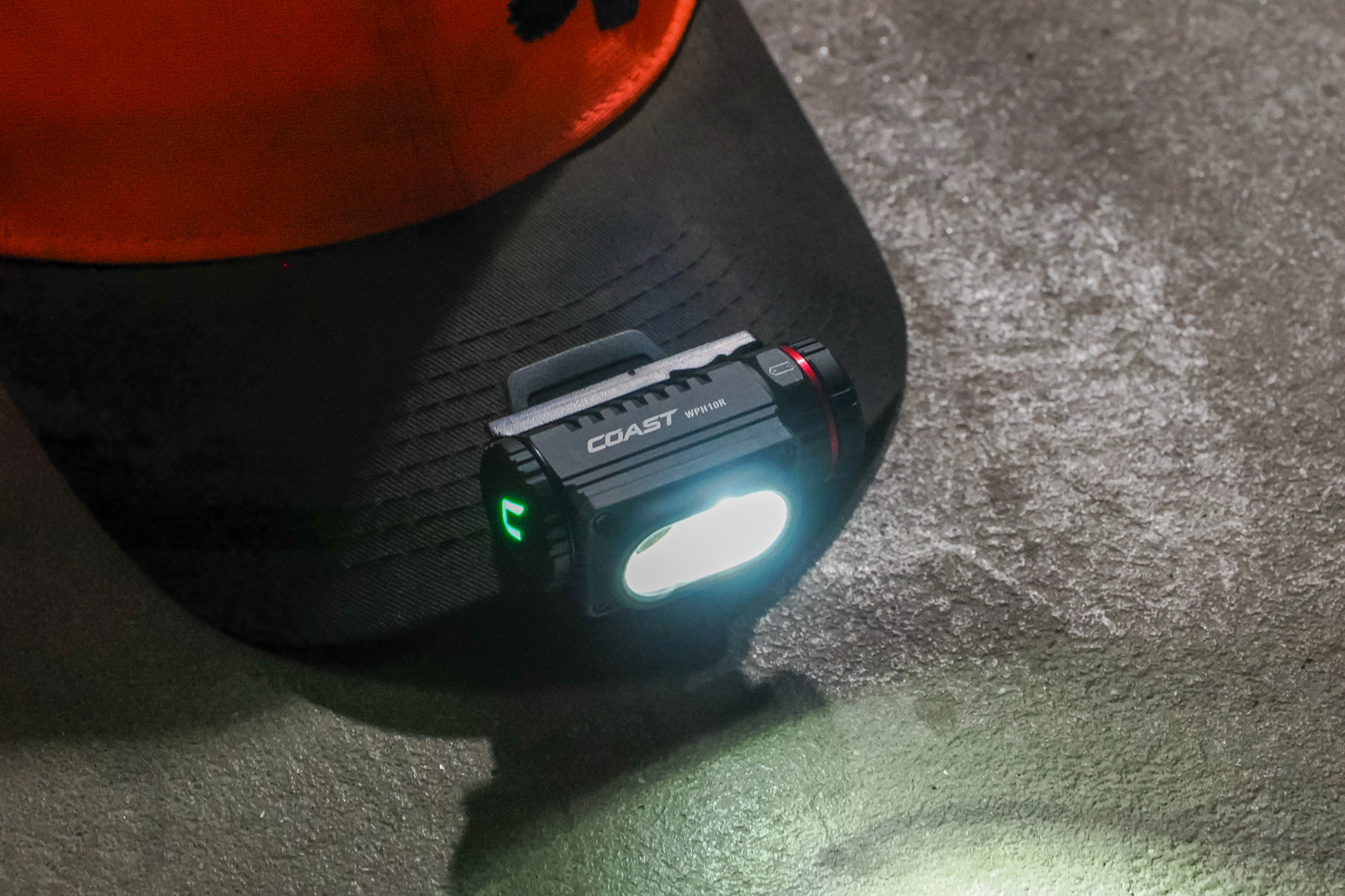 The Coast WPH10R on a hat