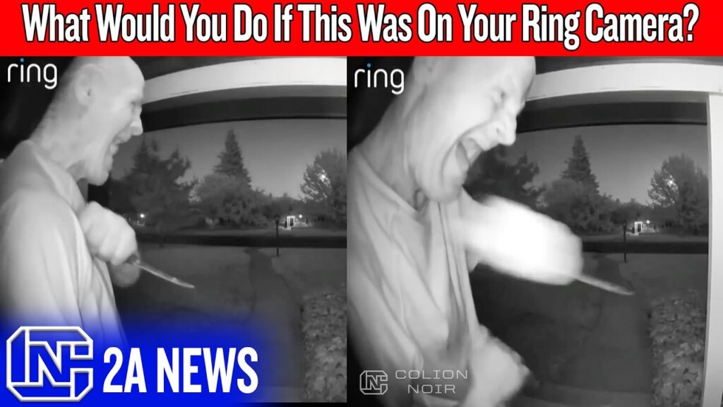 Would You Have Shot This Knife-Weilding Madman Through The Door?