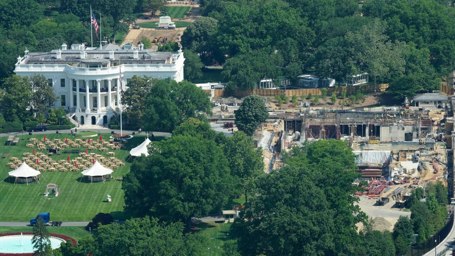 Trump Shows Reporters Ballroom Construction Site as Lawmakers Balk at B for White House Security