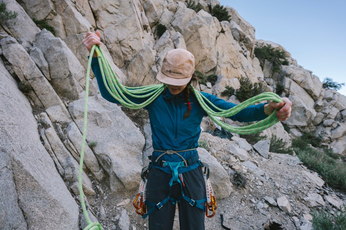 Testing the Sterling VR9 Climbing Rope; (photo/Miya Tsudome)