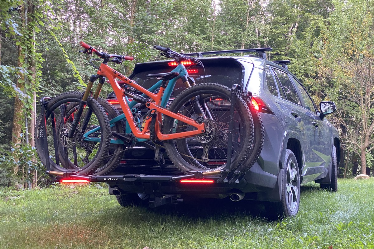 2 bikes loaded on the Kuat Piston Pro X Bike Rack