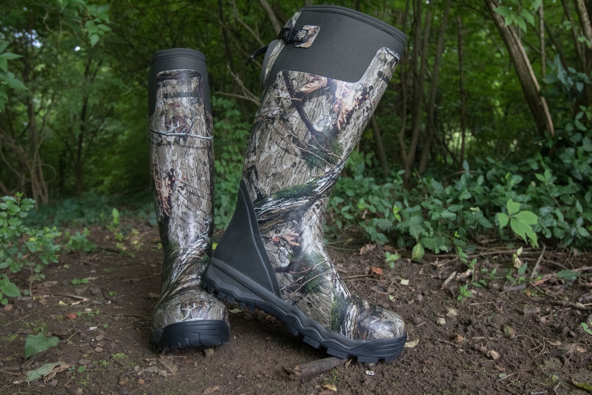 The LaCrosse Alphaburly Pro boots in the woods
