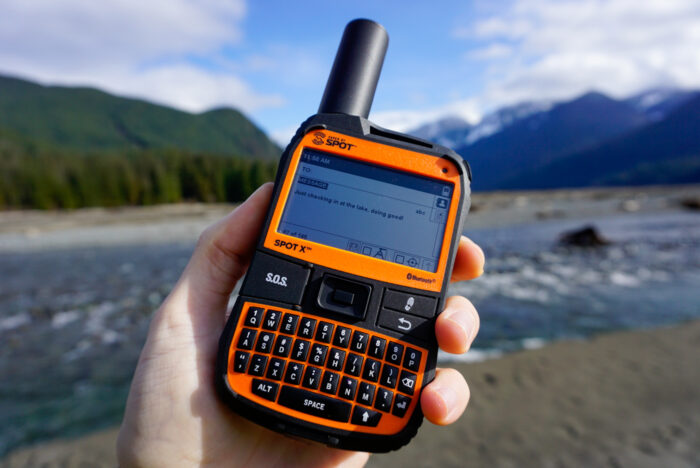 SPOT X Sending Message Beside Lake