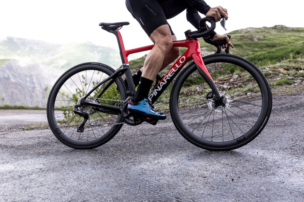 a rider on a pinarello f