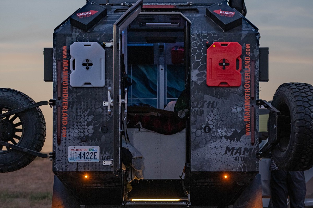 Rearof the XLE with door open