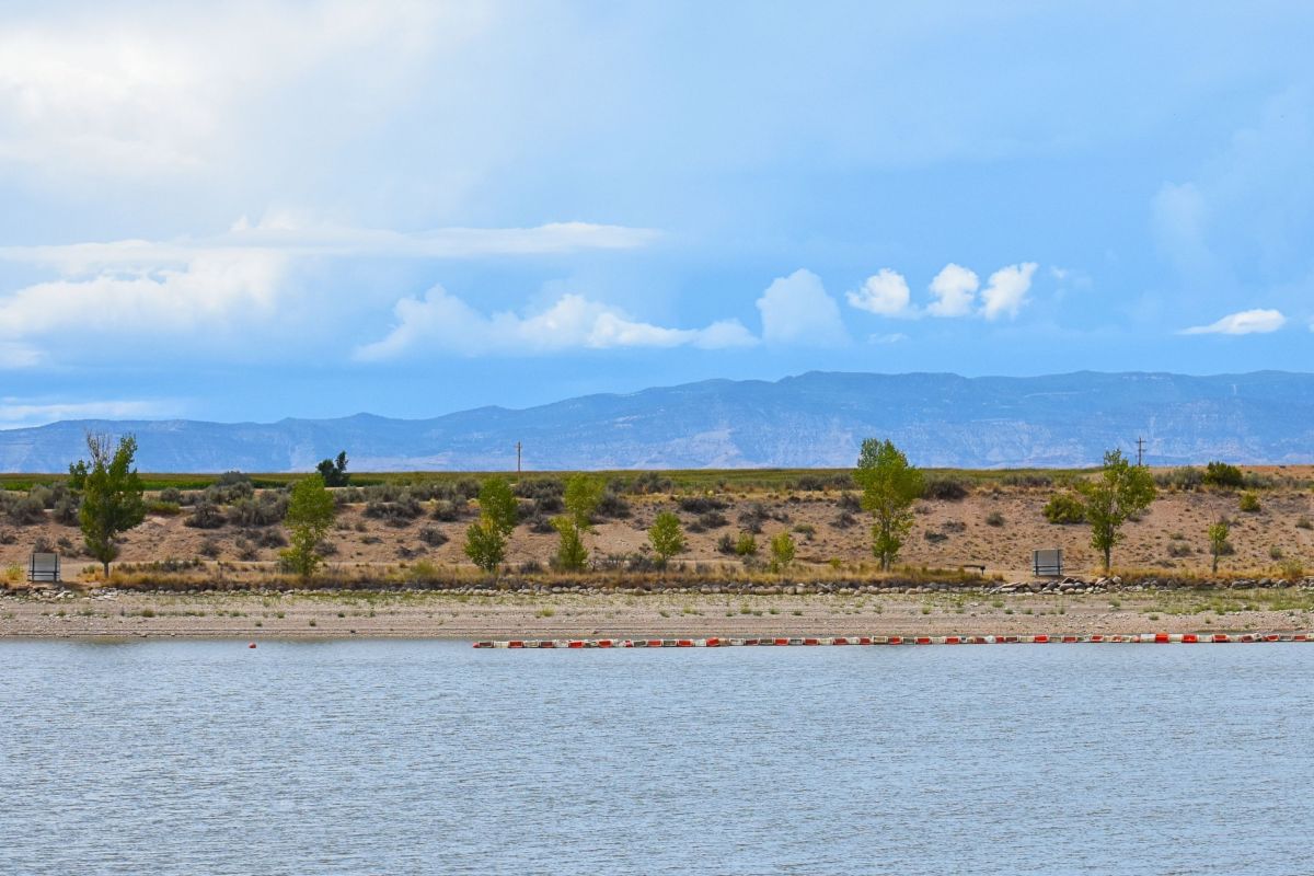 lake with shoreline 
