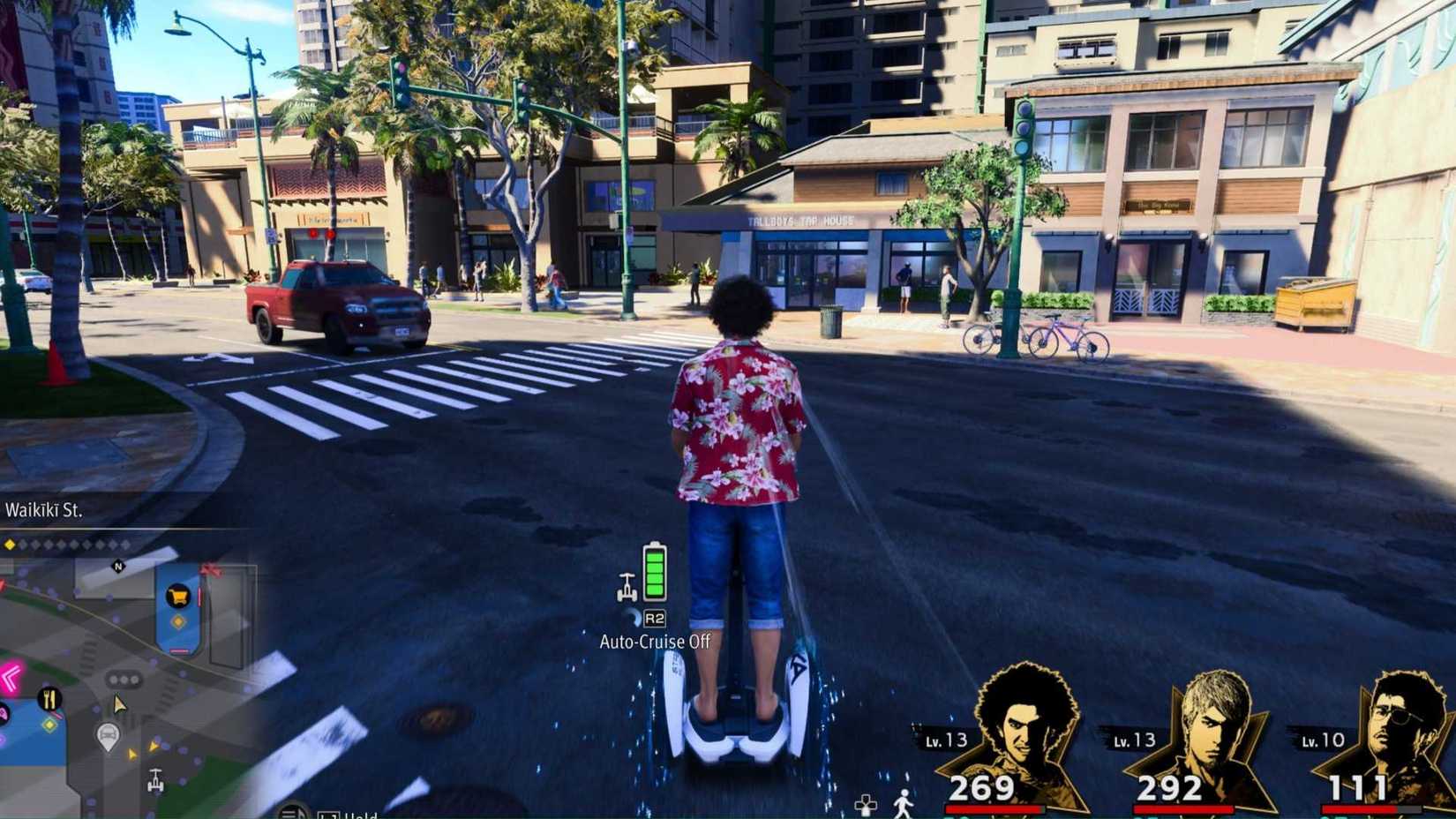 Riding a Segway around in Like A Dragon Infinite Wealth (2024)