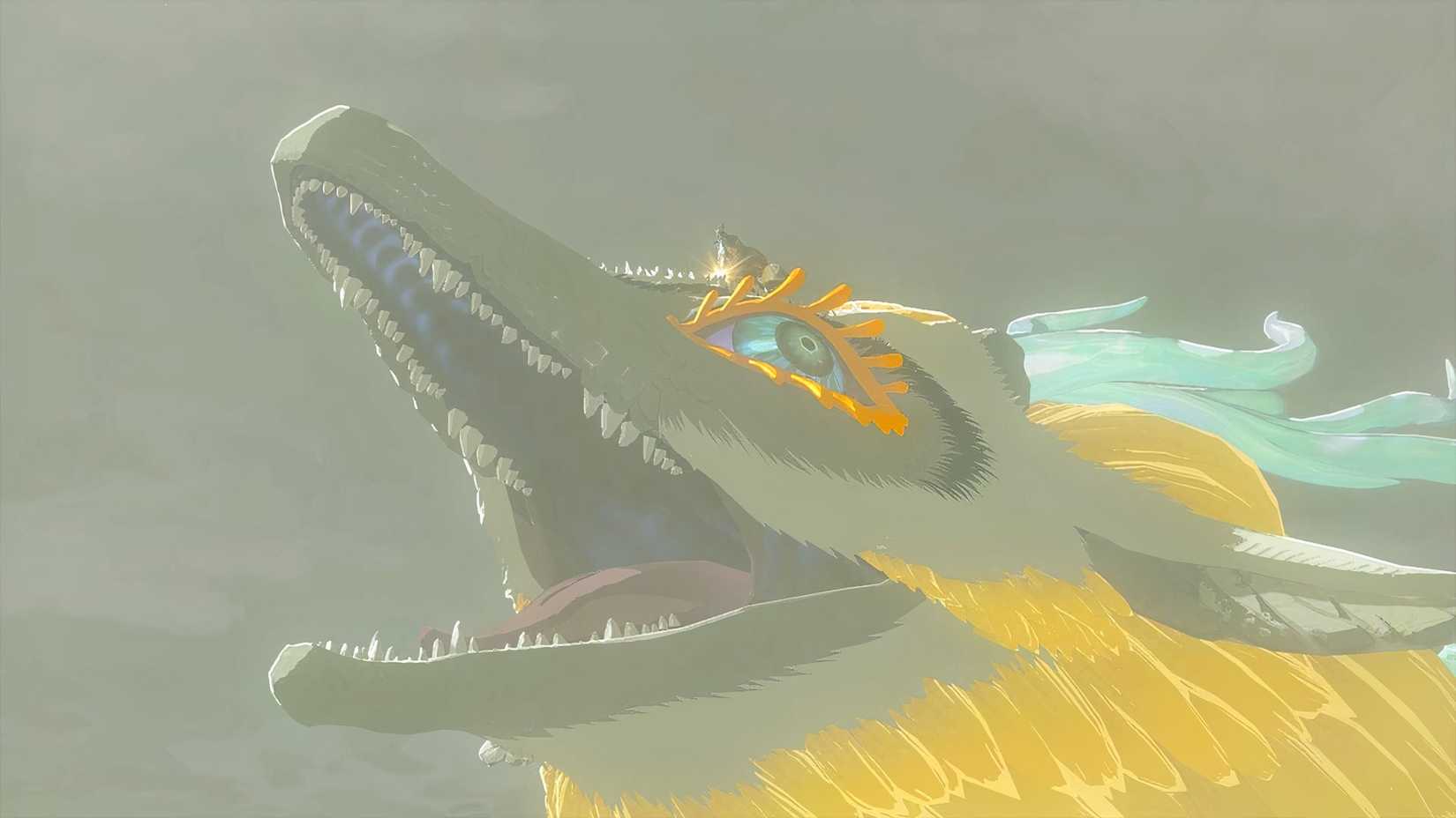Freeing the Master Sword from a dragon in The Legend of Zelda Tears Of The Kingdom (2023)