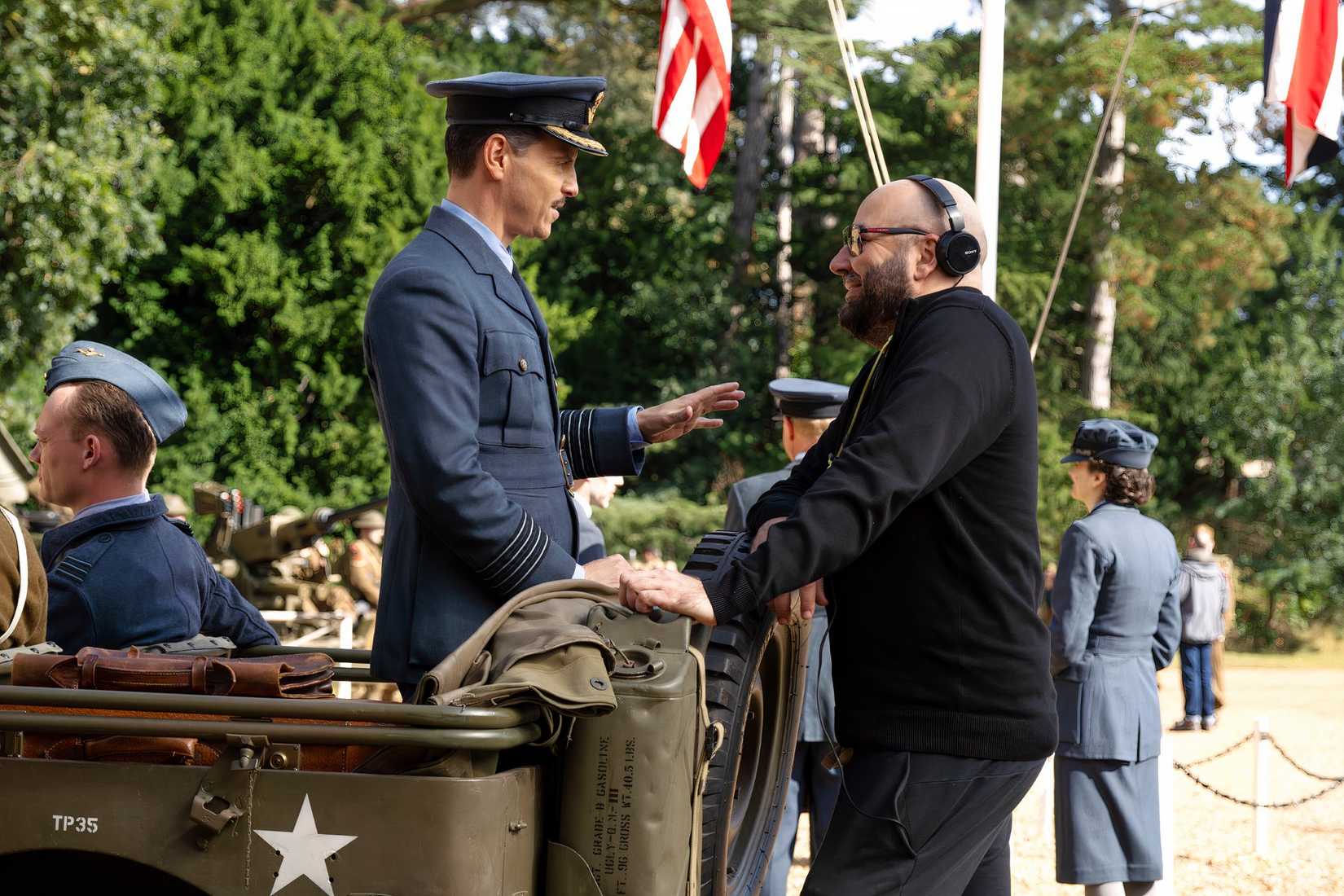 Andrew Scott and director Anthony Maras during production of Pressure.