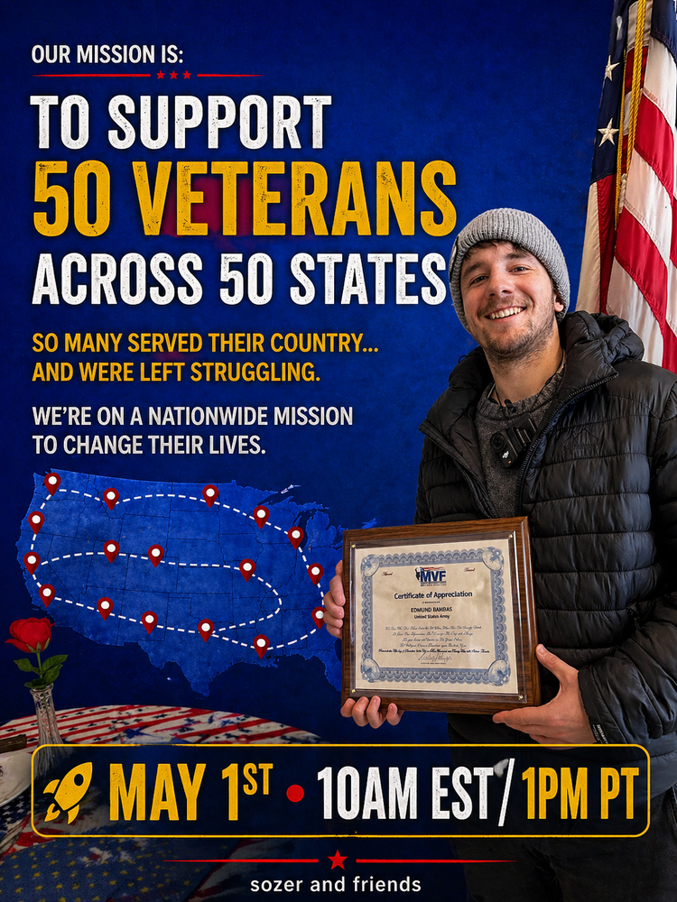 Social media influencer Sam Weidenhofer announces veterans GoFundMe titled "For Your Service" (Sam Weidenhofer).