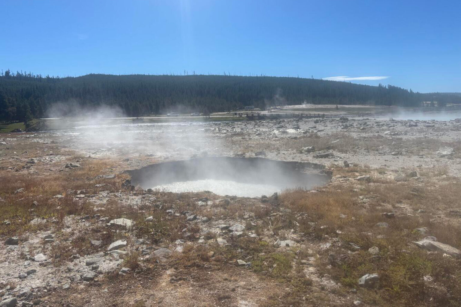 Explosion Creates 21-Foot Boiling Pool in Yellowstone