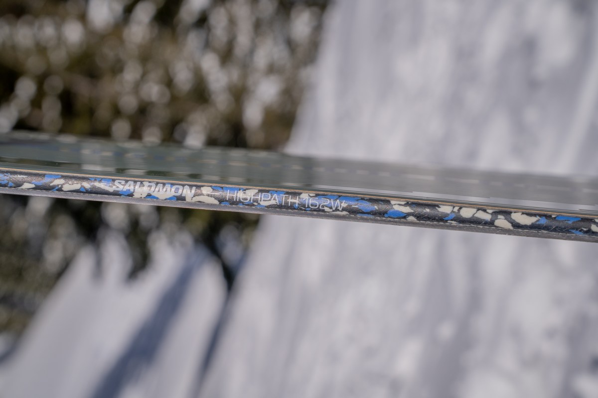 The Salomon Highpath has a directional shape and stiffer flex; (photo/Eric Phillips)