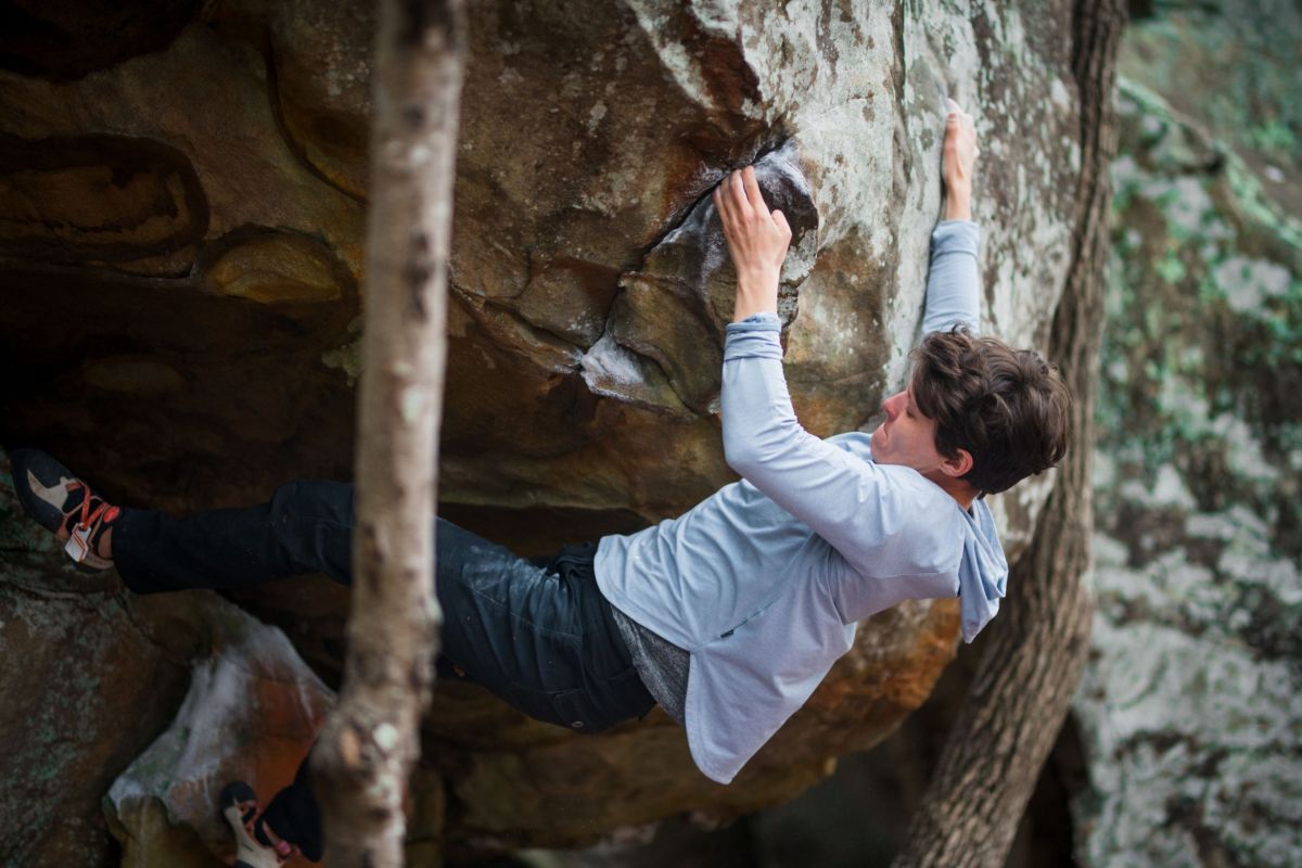 climber boulders