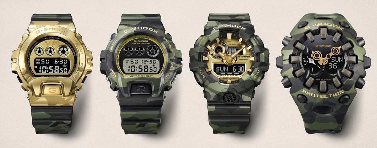 Casio America-G-SHOCK Camo And Gold Series