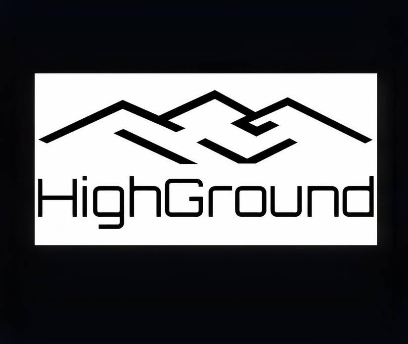 Logo for HighGround, a defense and aerospace technology company launching a platform for investors (HighGround).
