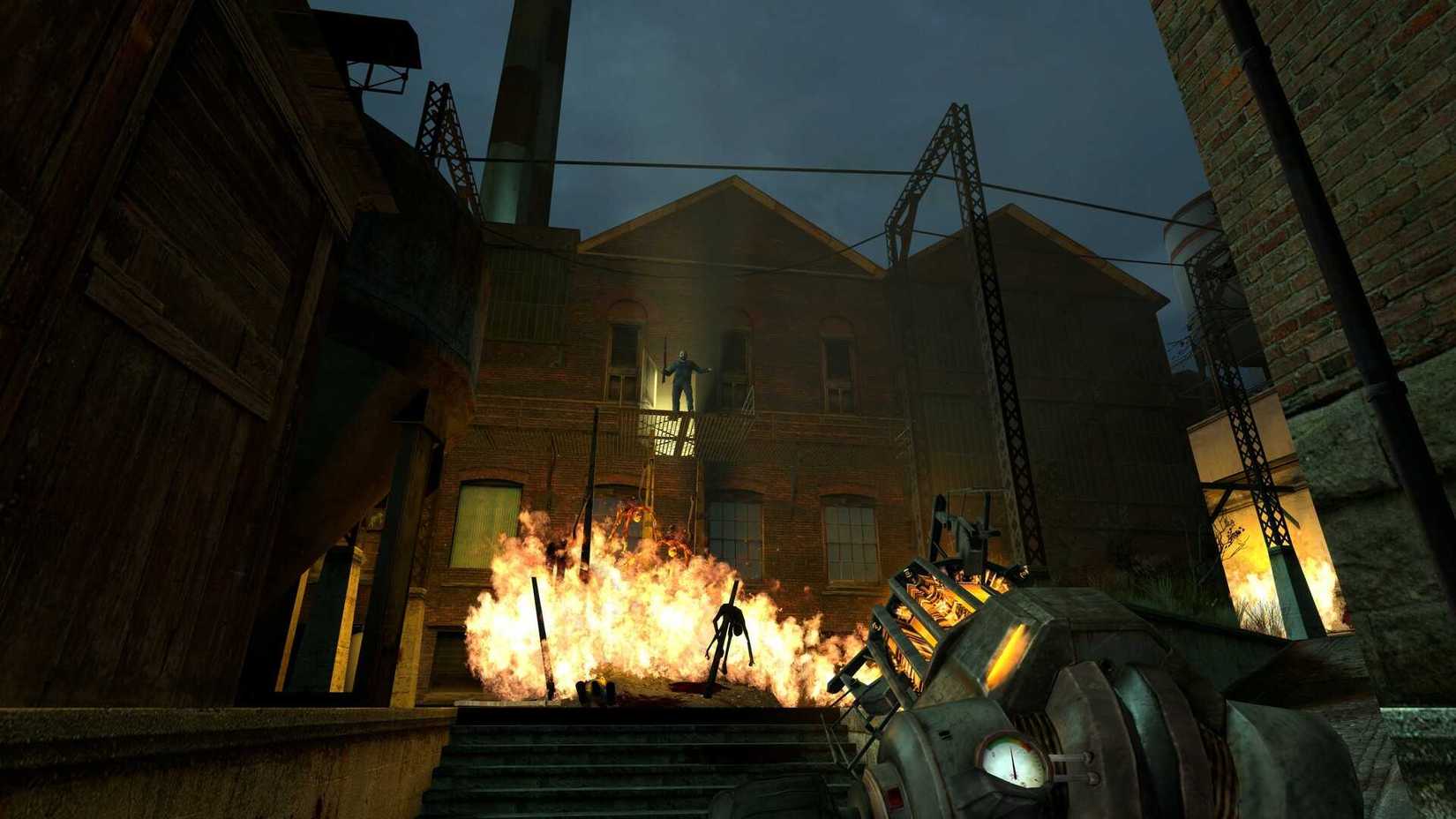 Shooting enemies in Half-Life 2