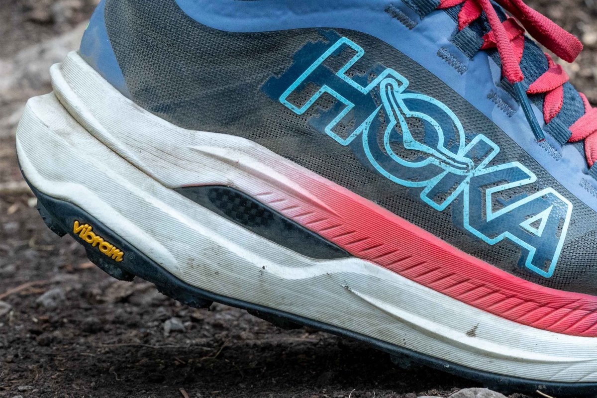 closeup of Hoka Tecton X 3