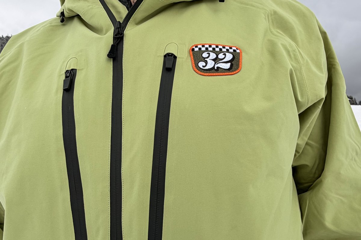 ThirtyTwo TM Recycled Patch x Grenier Jacket up close