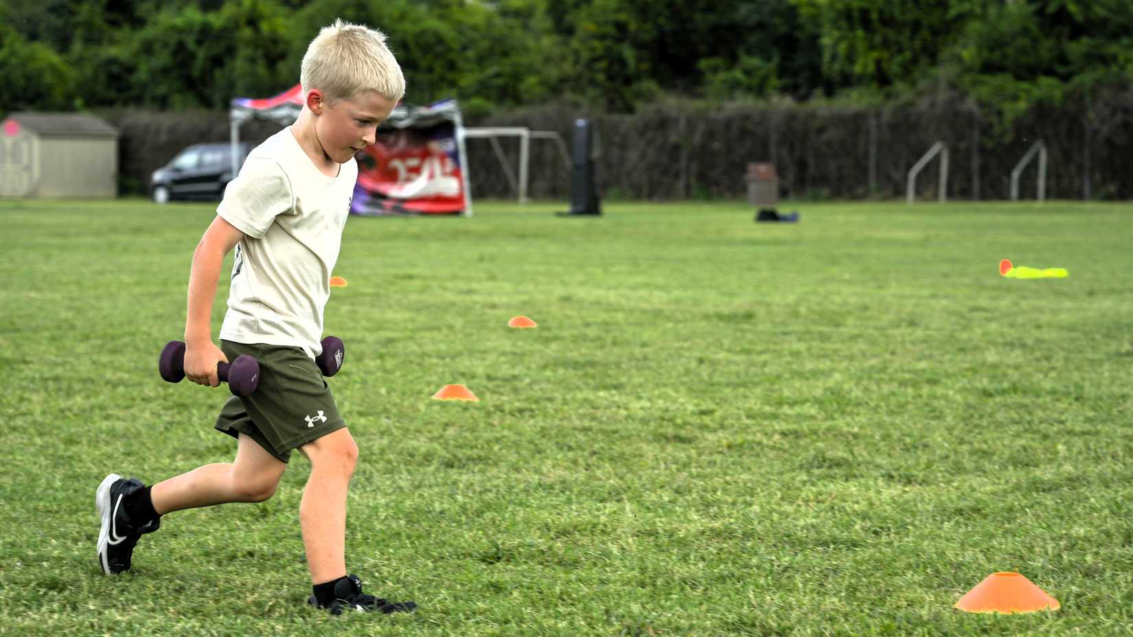 Future Marine activity running with weights