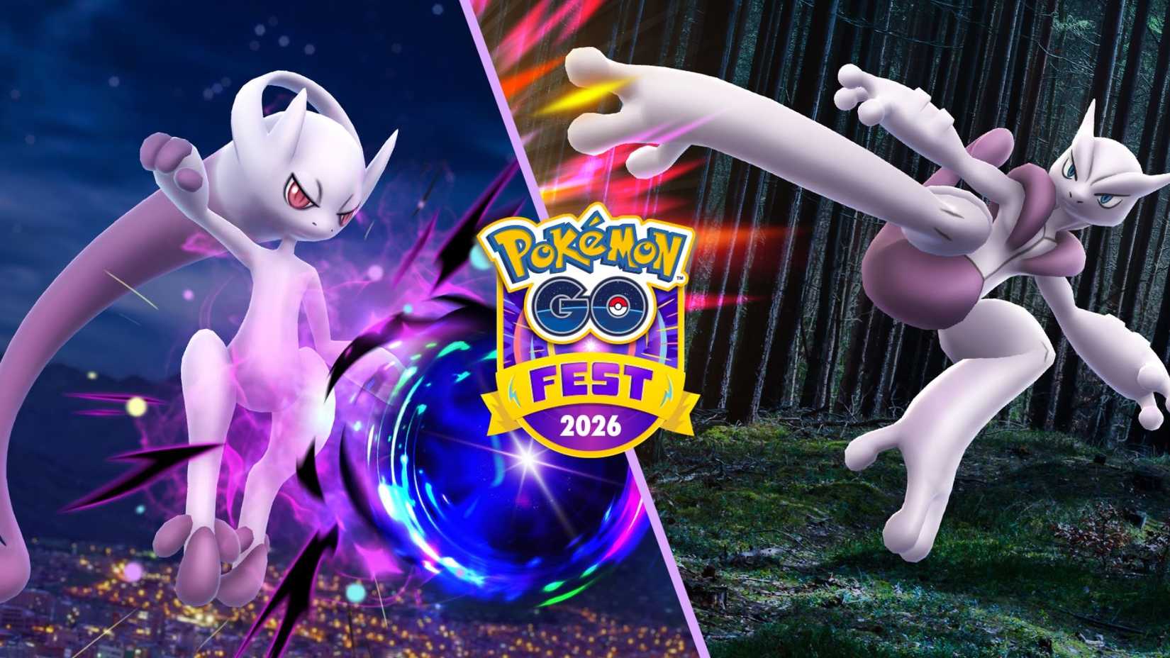 Pokemon GO Fest Mega Mewtwo X and Y with logo