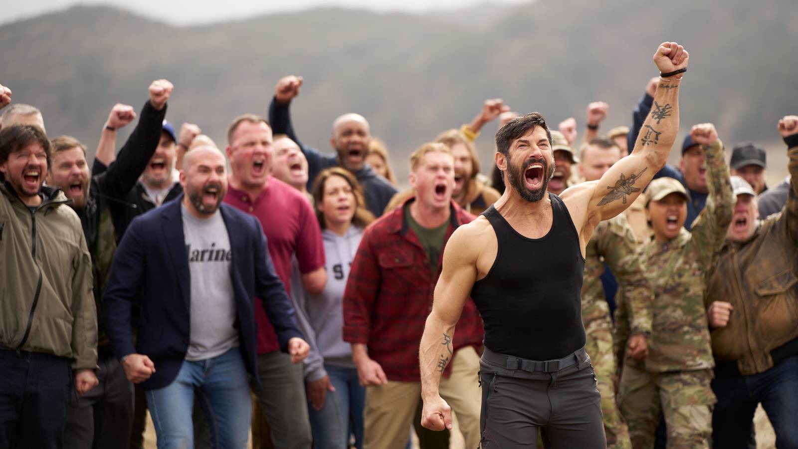 Cast and characters of 'Face Your Dragon,' a veteran-created suicide-prevention campaign that has reached 500 million views online. (Gig Line Media).
